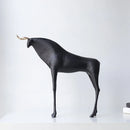 GobekUsa Iron Horse Figurine: Abstract Animal Cattle Ornament for Home Decor