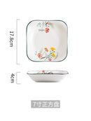 GobekUsa Bone China Rice Noodles Bowl and Dinner Plate Set
