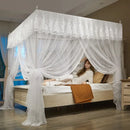 GobekUsa Lace Palace Mosquito Net Tent for Queen/Double Bed with Stainless Steel Frame
