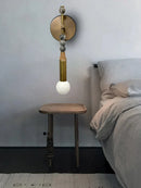 GobekUsa Brass Marble Ball Wall Sconce LED Dimmable Classic Home Decoration