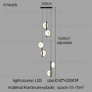 GobekUsa LED Oval Chandelier for Modern Indoor Lighting in Bedroom and Living Room