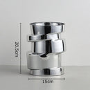 GobekUsa Glass Vase Hydroponics Twist Shape Terrarium Decoration Accessories