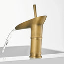 GobekUsa Bronze Basin Faucet: Hot & Cold Deck Mounted Bathroom Sink Mixer Tap