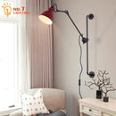 GobekUsa Adjustable Rotating LED Wall Lamp for Bedroom & Living Room