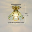 GobekUsa Glass Copper LED Ceiling Light - Nordic Home Lighting Fixture