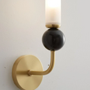 GobekUsa Copper Base Glass Shade Wall Lamp for Modern Living Room Decor