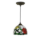 European Stained Glass Pendant Light, 20cm