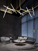 GobekUsa Gold Branch LED Chandelier for Duplex Villa Staircase - Modern Indoor Lighting