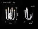 GobekUsa Glass Chandelier LED Hanging Light for Living Room Bedroom Dining Room - 2024 Collection.
