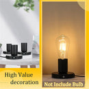 GobekUsa Black Metal Lamp Base with Switch & Plug for E26 E27 Bulbs