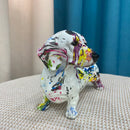 GobekUsa Dachshund Dog Resin Graffiti Art Figurine for Home Interior Collection