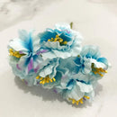 GobekUsa Blue Flower Stamen Berries Bundle for DIY Wedding Cake Decor