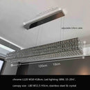 GobekUsa Crystal LED Pendant Light: Luxury Steel Hanging Lamp for Modern Foyer, Dining Room