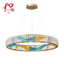 GobekUsa Crystal Chandelier Pendant Lamp, Exquisite Oriental Style Lighting for Home