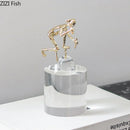 GobekUsa Crystal Sculpture: Abstract Figures Desk Decoration for Room Aesthetic