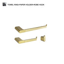 GobekUsa Gold Bathroom Accessories Set: Towel Bar Rail, Toilet Paper Holder, Towel Rack, Hook