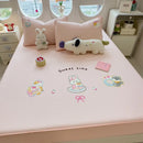 GobekUsa Cartoon Embroidered Fitted Sheet for Single Bed - All-Season Comfort