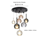 GobekUsa Designer Glass Chandelier Pendant Light for Dining Room Kitchen Loft Home Decor