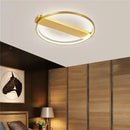 GobekUsa Luxe Copper Ceiling Light: Circular Minimalist Bedroom Lamp for Elegant Style