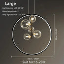 GobekUsa Glass Bubble LED Pendant Chandelier for Modern Living Room Decor