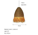 GobekUsa Handmade Rattan Pendant Light for Living Room, Bedroom - Japanese Style