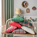 GobekUsa Christmas Plaid Cushion Cover - Festive Holiday Decor Pillow Case
