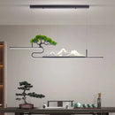 GobekUsa Acrylic Mountain Peak Pendant Lights for Chinese Living Room Study Zen Restaurant