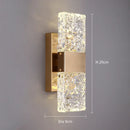 GobekUsa Gold Crystal Wall Lights: Elegant LED Sconce for Bedroom, Living Room & Bathroom