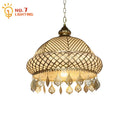 GobekUsa Gold Lustre Iron Art Pendant Lights LED E27, Exotic Design for Home, Restaurant, Bar