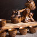 GobekUsa Ceramic Kung Fu Tea Set: High-End, Retro, Anti-Scalding, Easy Home Brewing