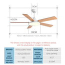 GobekUsa 5-Blade Wooden Ceiling Fan Light with Remote Control and Adjustable Wind Speed