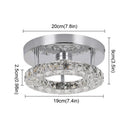 GobekUsa Crystal LED Flush Mount Ceiling Light for Kitchen Hallway - Modern Chandelier Fixture