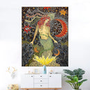 GobekUsa Celestial Floral Tapestry Wall Hanging for Hippie Dorm Decor