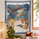 GobekUsa Dream Tarot Tapestry: Mystical Witchy Decor for Tarot Lovers, Hippie Dorm Art