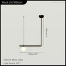 GobekUsa LED Linear Hanging Lamp for Home Modern Minimalist Living Room Chandelier