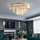 GobekUsa Gold LED Crystal Ceiling Light: Luxury Home Decor Fixture