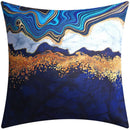 GobekUsa Blue Floral Cushion Cover 45x45cm for Modern Home Decor & Office Sofa