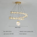 GobekUsa Gold Crystal Spiral Chandelier LED Pendant Lights for Home Decoration