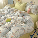GobekUsa Cartoon Print Quilt Cover Set for King Queen Beds - All Seasons Comfort