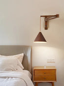 GobekUsa Japanese Style Wind Wall Lamp, Retractable Foldable Bedside Lamp