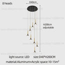 GobekUsa Contemporary Horn Chandelier: Restaurant & Living Room Ceiling Pendant Lighting