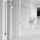 GobekUsa LED Glass Art Wall Lamp with Long Rocker Arm for Living Room and Studio