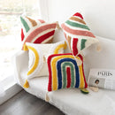 GobekUsa Boho Geometric Tufted Cushion Cover Cotton Canvas Pillow Covers