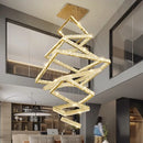 GobekUsa Crystal Chandelier: Elegant Living Room & Stair Pendant Light