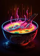GobekUsa Japanese Food Neon Posters Canvas Painting for Home Kitchen Decor