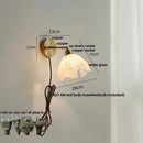 GobekUsa Blue Glass Wall Sconce Pull Chain Switch Modern Stair Light