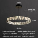 GobekUsa Crystal Lustre Circle Chandelier LED Lights - Modern Luxury Minimalism décor