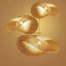 GobekUsa Bamboo Wave Shade Pendant Lamp for Indoor Lighting