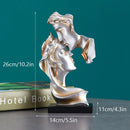 GobekUsa 26cm Resin Kissing Couple Figurines - Valentine's Day Decor & Gift