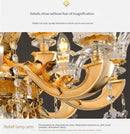 GobekUsa Crystal Chandelier Ceiling Light for Living, Dining, and Bedroom